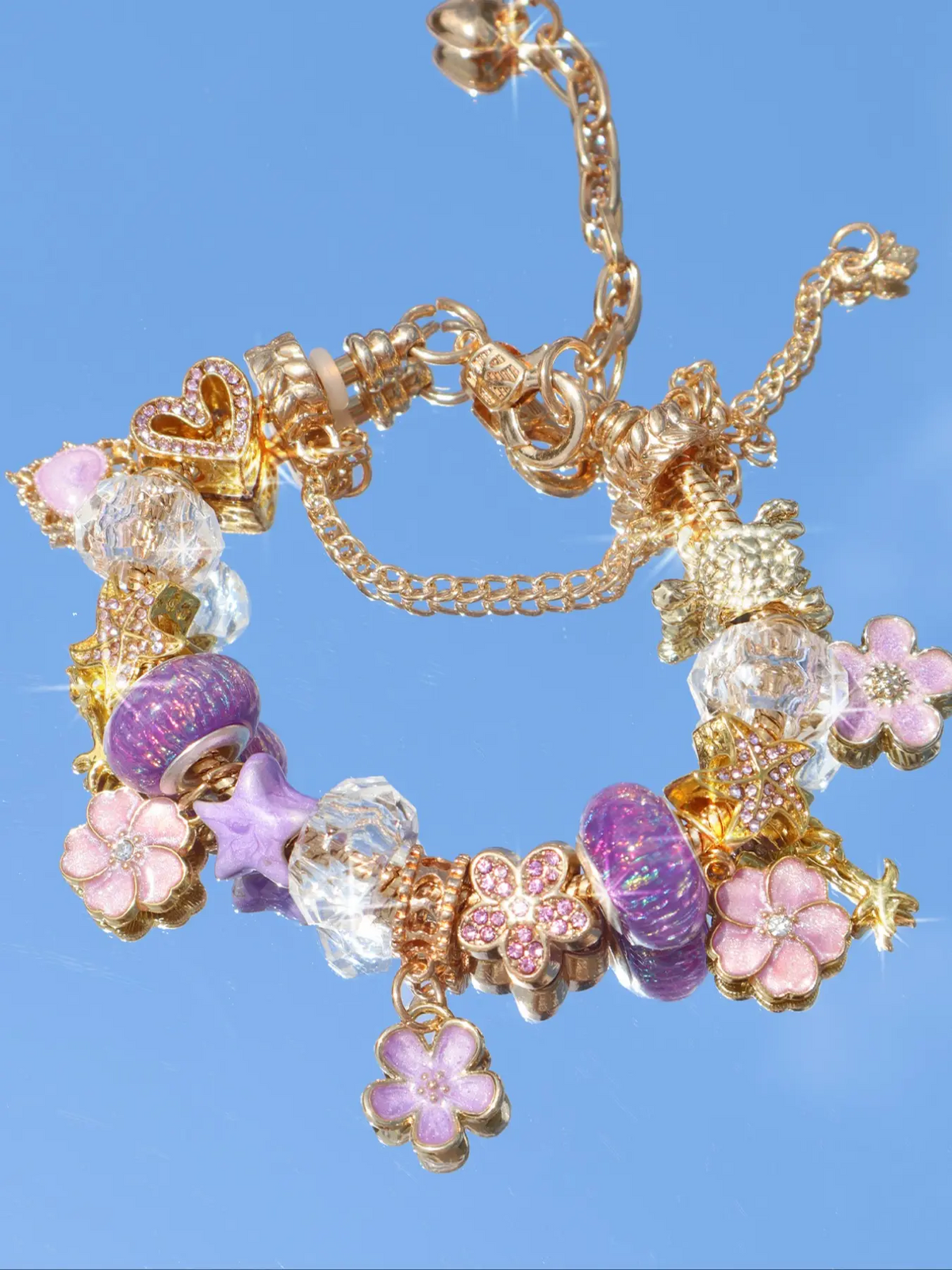 Cherry Blossom Charm Bracelet