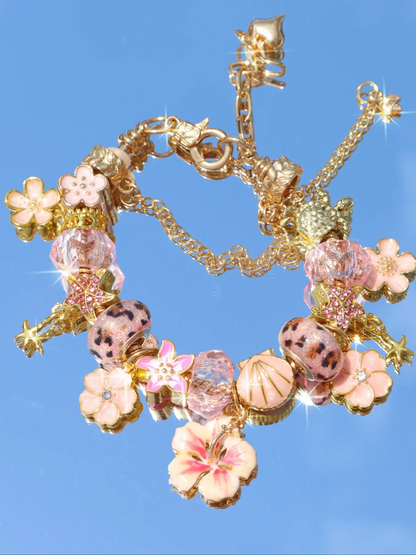 Cherry Blossom Charm Bracelet