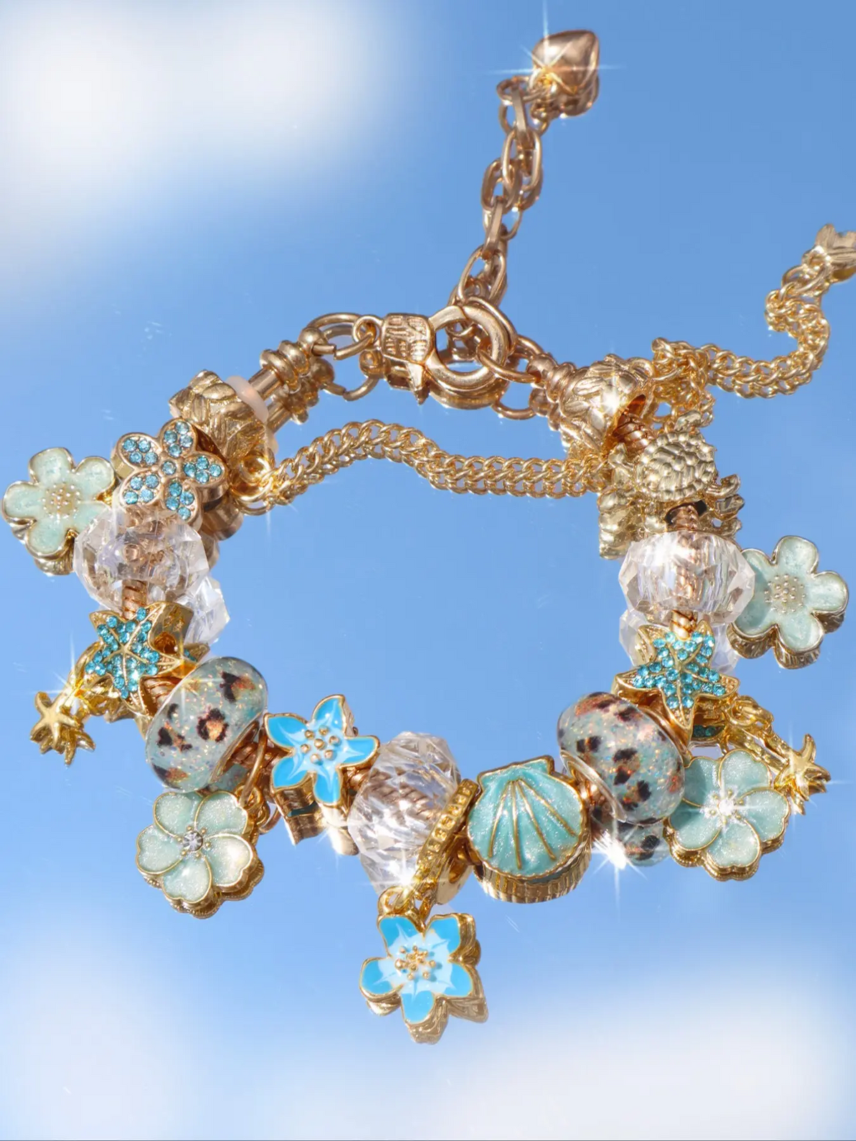 Cherry Blossom Charm Bracelet