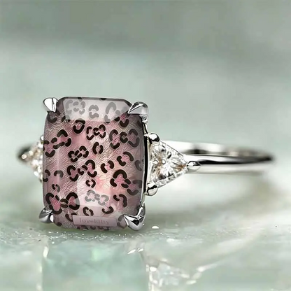 Pink Leopard Statement Ring