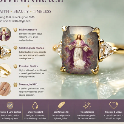Jesus Oil Art Statement Ring