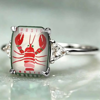 Red Lobster Statement Ring