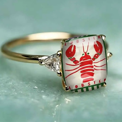 Red Lobster Statement Ring