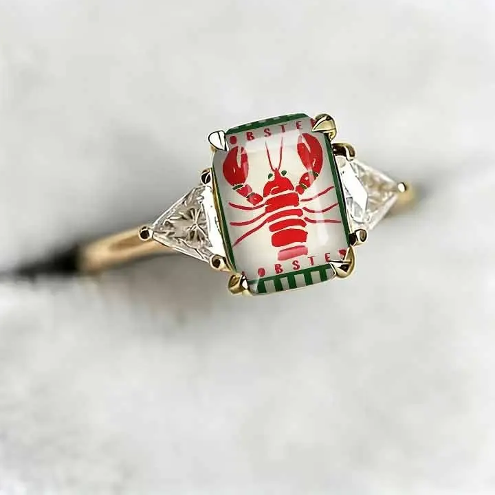 Red Lobster Statement Ring