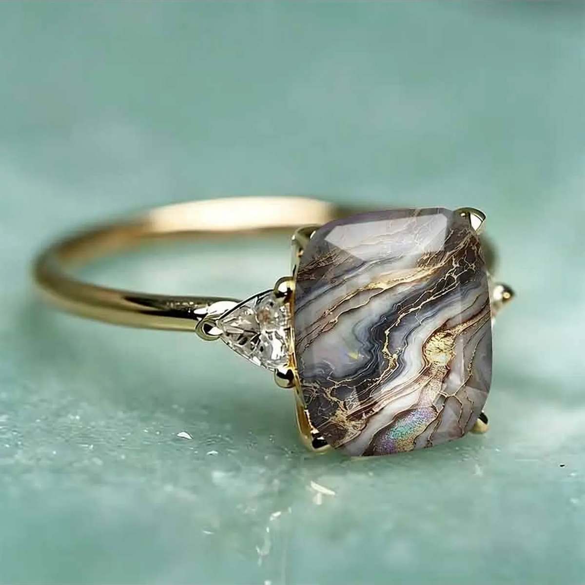 Flowing Water Statement Ring