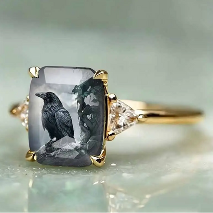 Black Raven Statement Ring