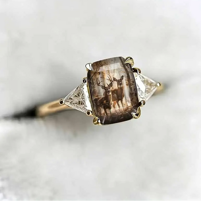 Deer Forest Statement Ring