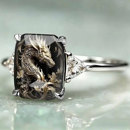 Dragon Art Statement Ring