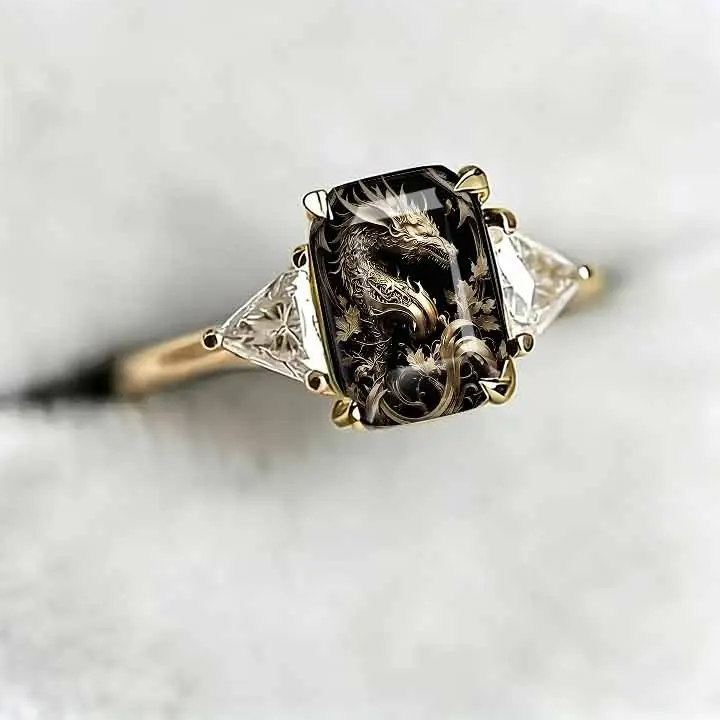 Dragon Art Statement Ring