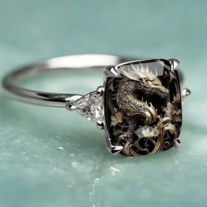 Dragon Art Statement Ring