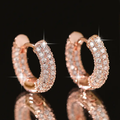 Exquisite Zirconia Huggie Earrings