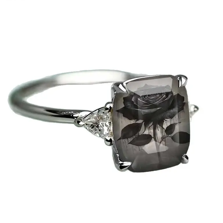 Black Rose Statement Ring
