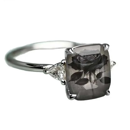 Black Rose Statement Ring