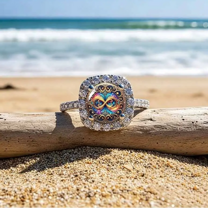 Infinity Symbol Pave Ring