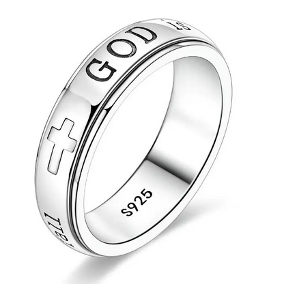 God Is Faith Cross Ring