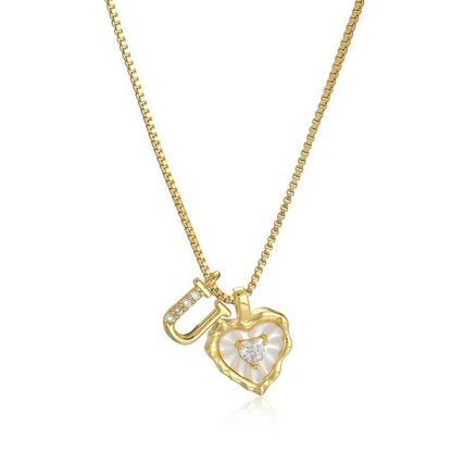 Scalloped Shell Heart Necklace
