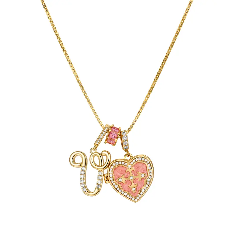Fleur De Lis Initial Necklace