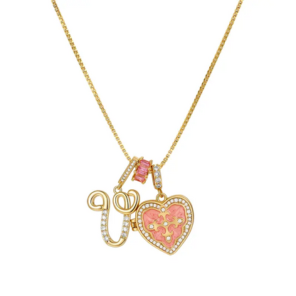 Fleur De Lis Initial Necklace