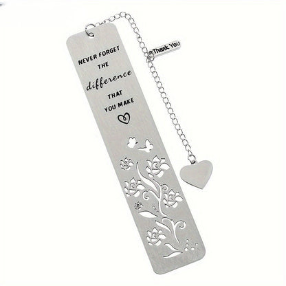 Inspirational Floral Heart Bookmark