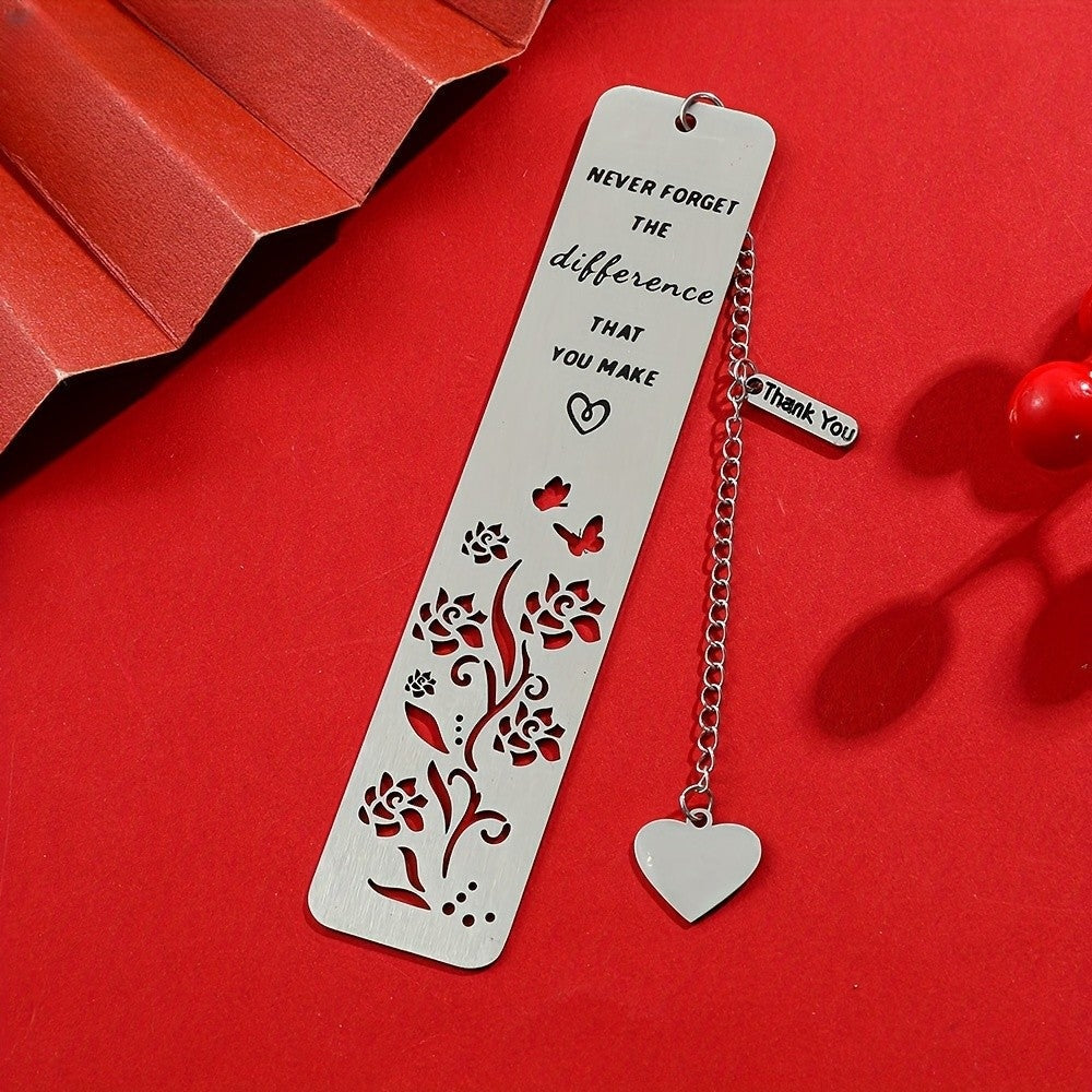 Inspirational Floral Heart Bookmark