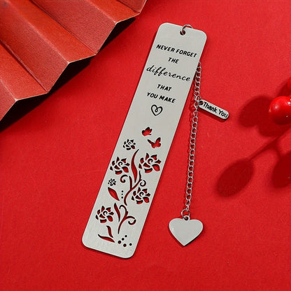 Inspirational Floral Heart Bookmark