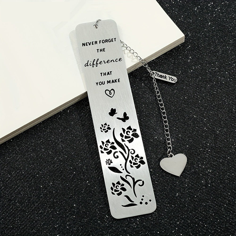 Inspirational Floral Heart Bookmark