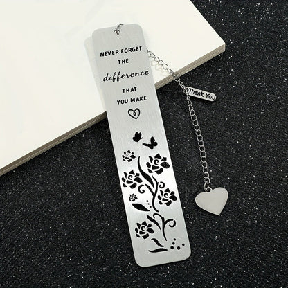Inspirational Floral Heart Bookmark