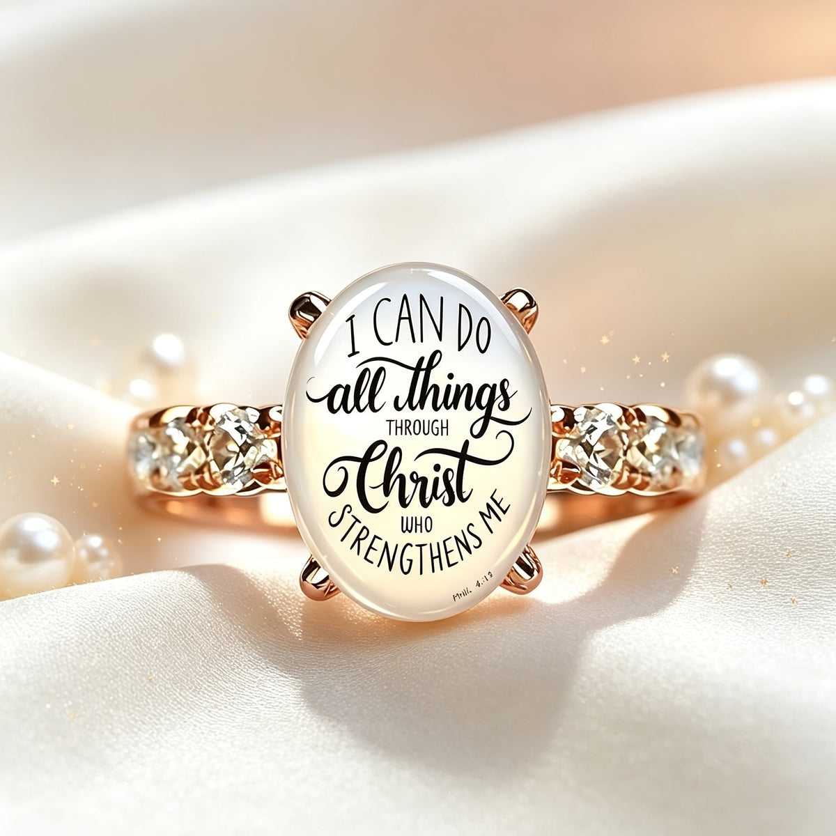 Self Belief Christ Oval Ring