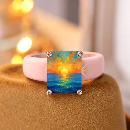 Sunset Sea Silicone Ring